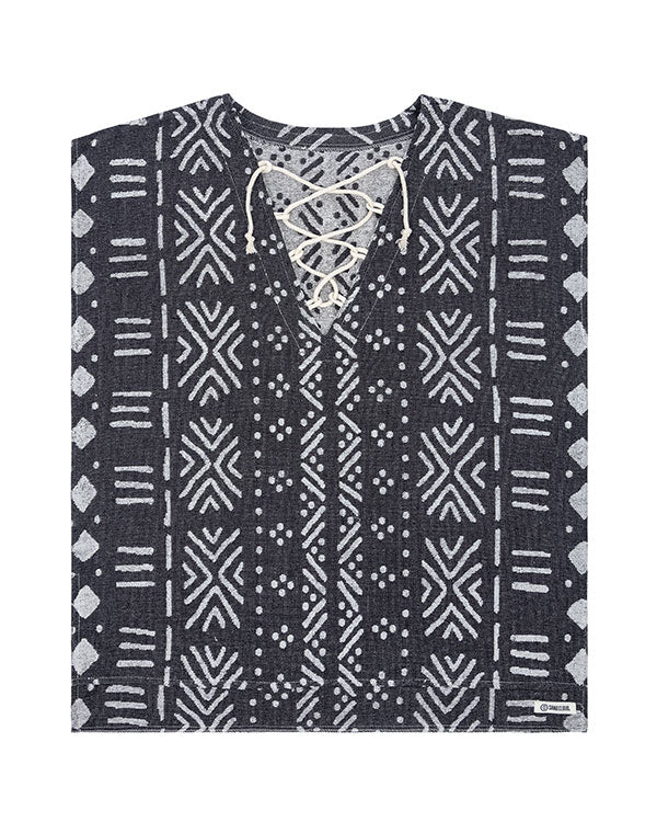Sand Cloud Adobe Mudcloth Cover Up BLACK