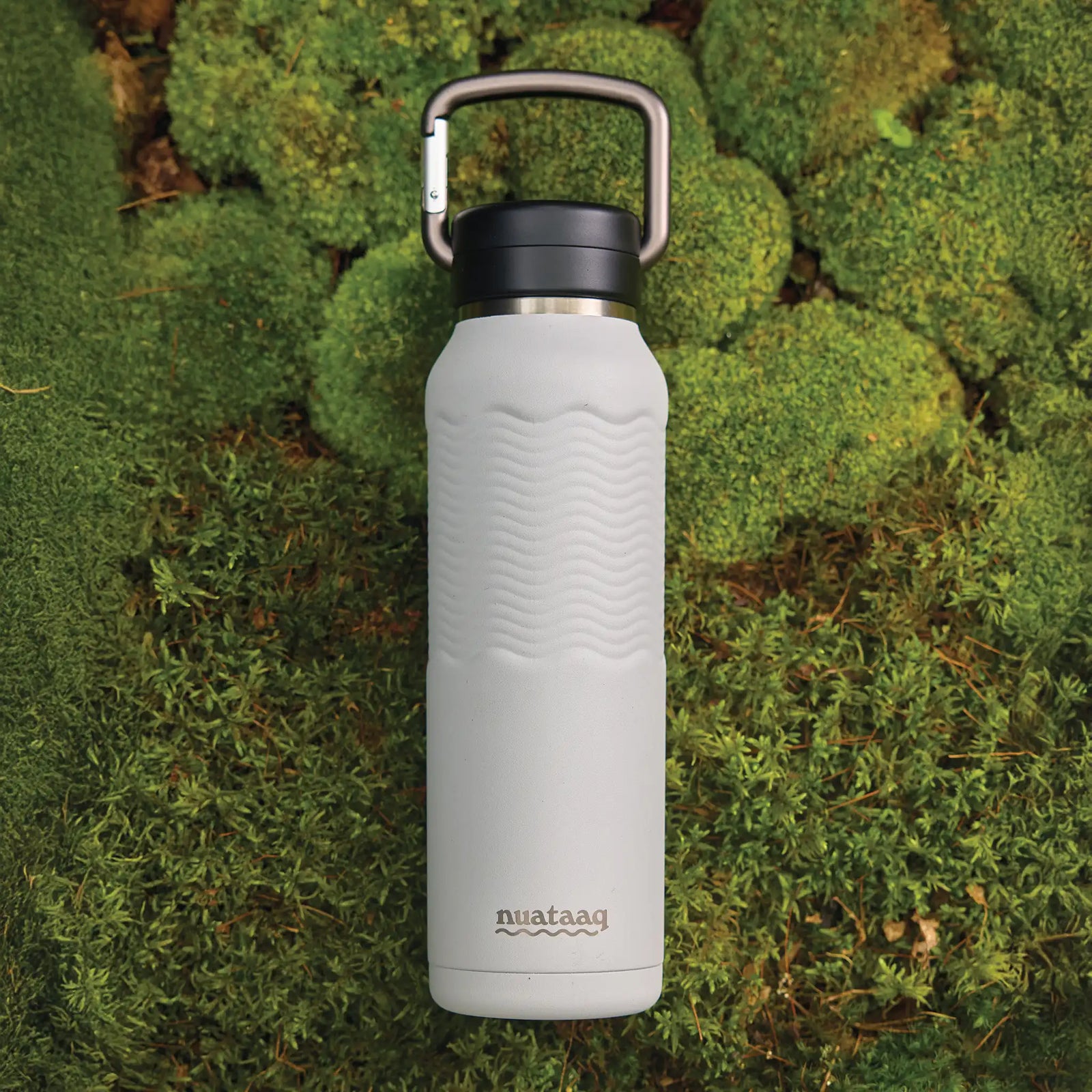 Nuataaq 34 oz Carabiner Water Bottle MIST GRAY
