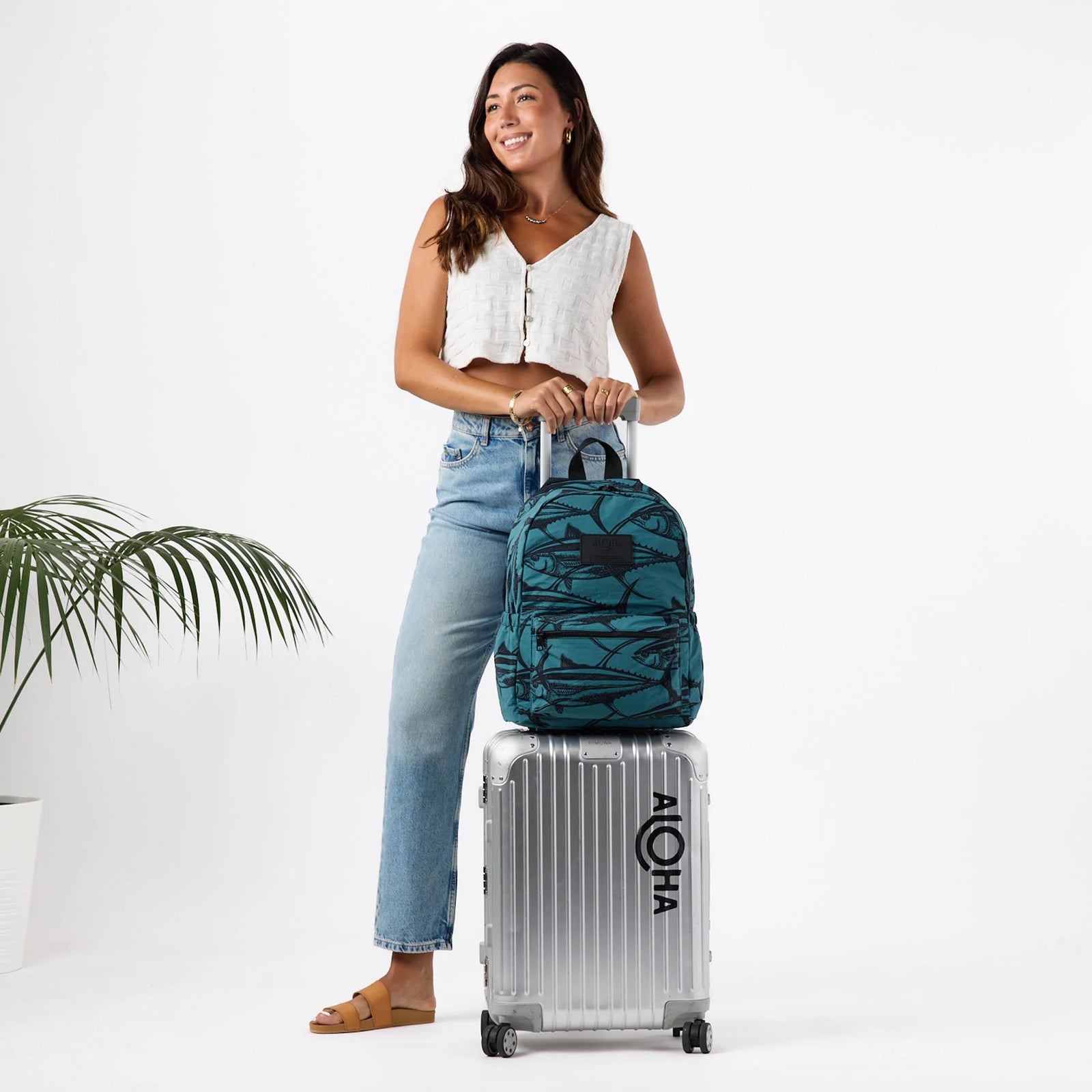 ALOHA Collection Ahi Keep It Light Backpack ATLANTIC / BLACK