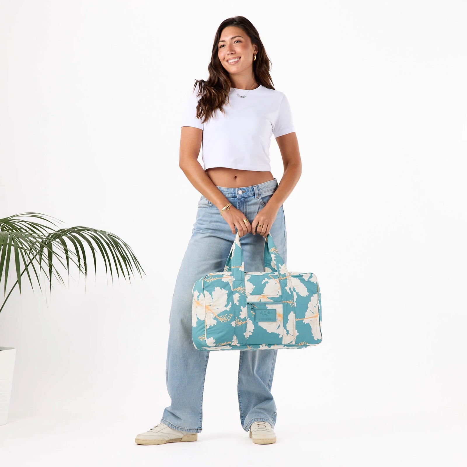 ALOHA Collection Taha'a Keep It Light Weekender Duffle Bag TIDE