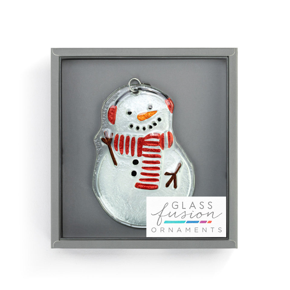 Demdaco Glass Ornament SNOWMAN