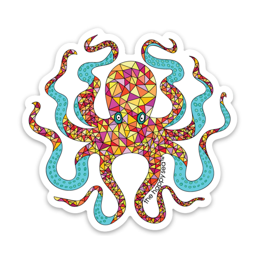 The Happy Sea 3” Octopus Sticker