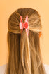 Teleties Medium Open Hair Clip CALMING CORAL