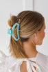 Teleties Open Large Hair Clip TOTALLY TURQUOISE