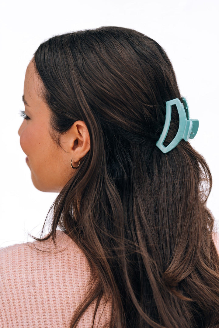 Teleties Small Open Hair Clip TOTALLY TURQUOISE