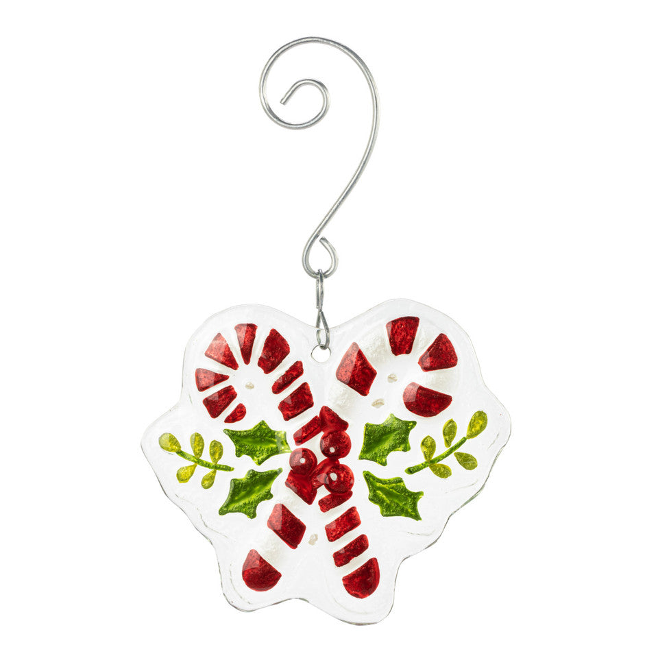 Demdaco Glass Ornament CANDY CANES