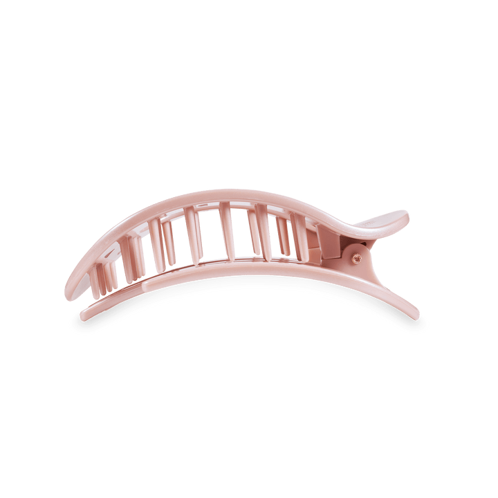 Teleties Medium Flat Round Clip PEARLY PINK