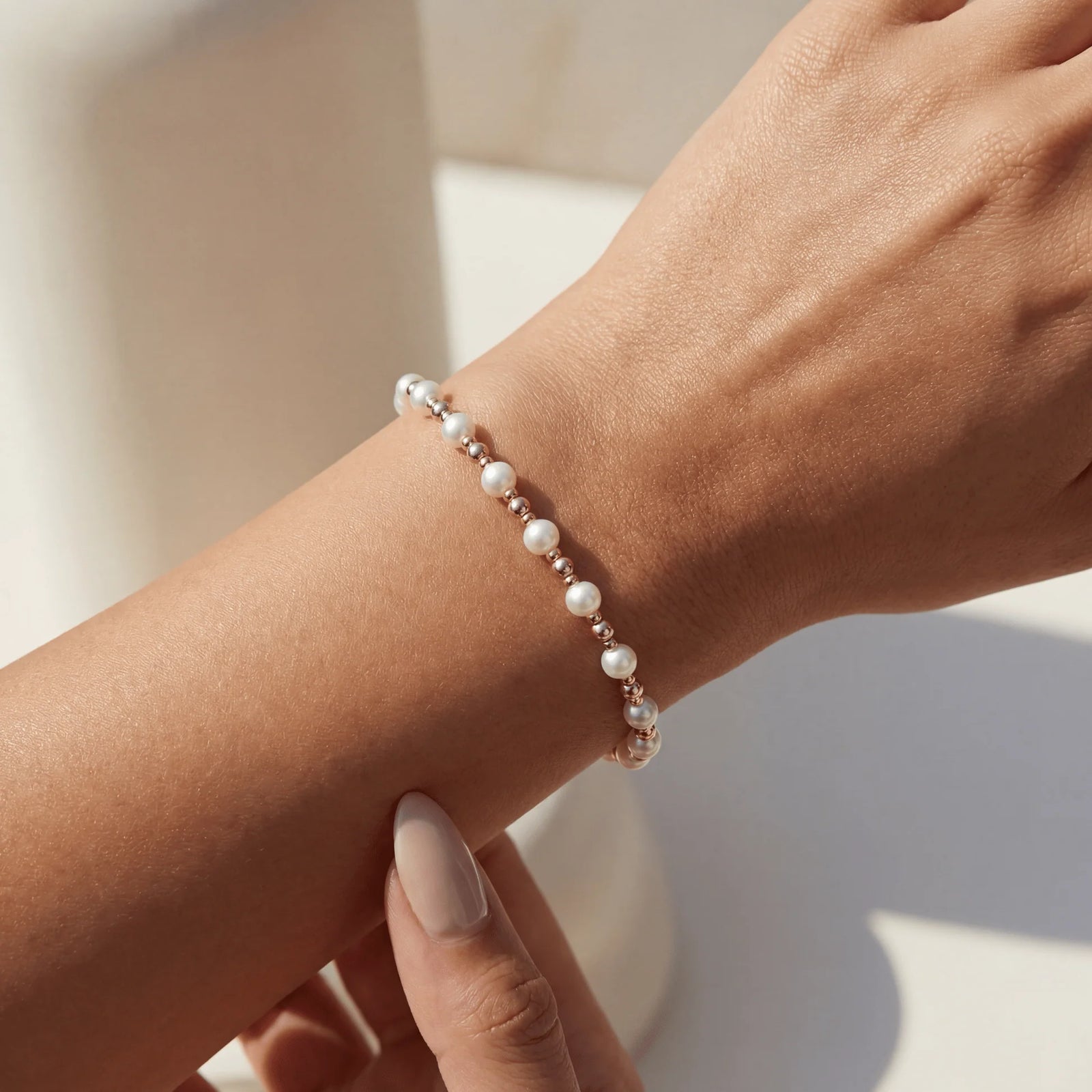 Bara Boheme Phoebe Pearl Beaded Gold Filled Bracelet
