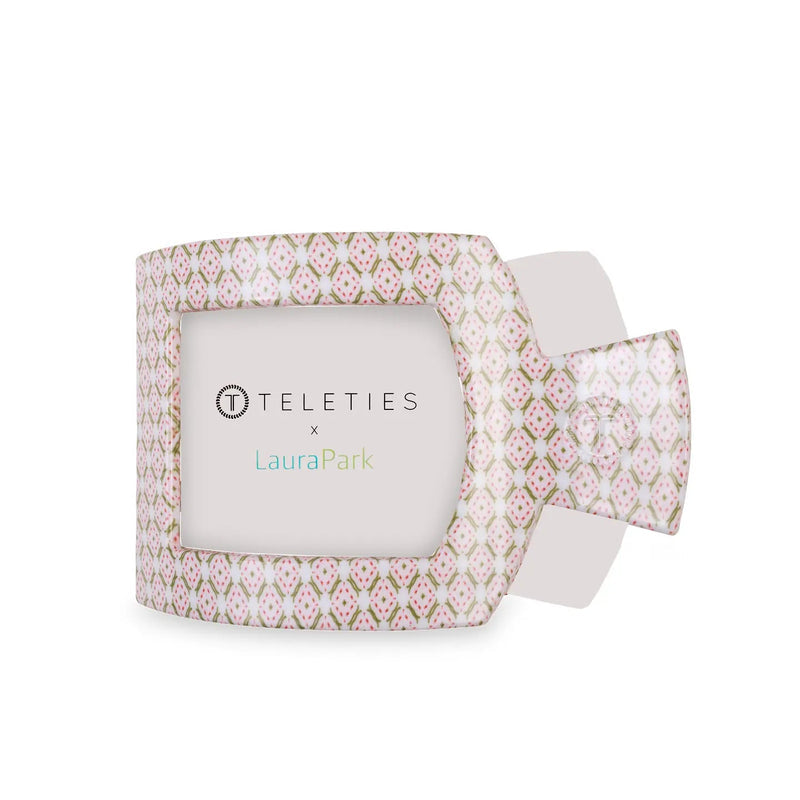 Teleties Large Flat Square Clip PINE & PEARL