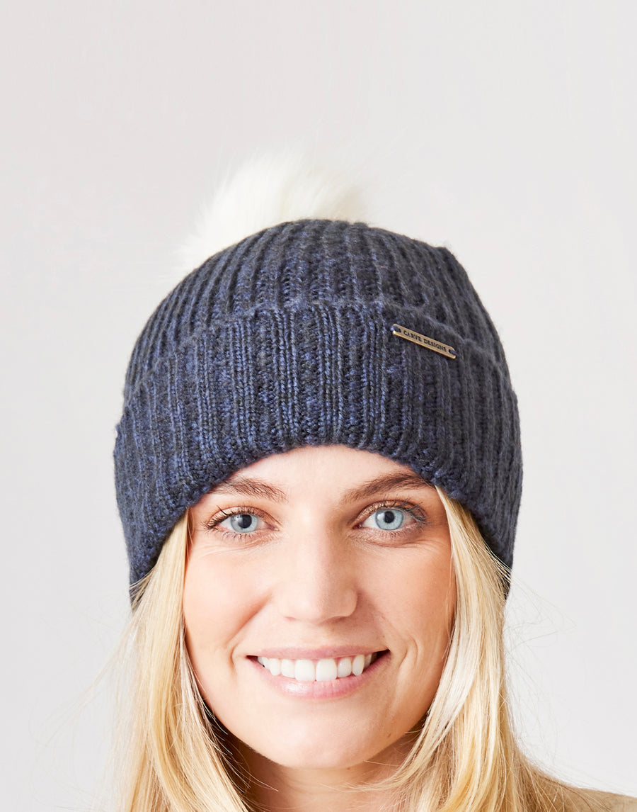 Carve Designs W Lucy Beanie NAVY HEATHER