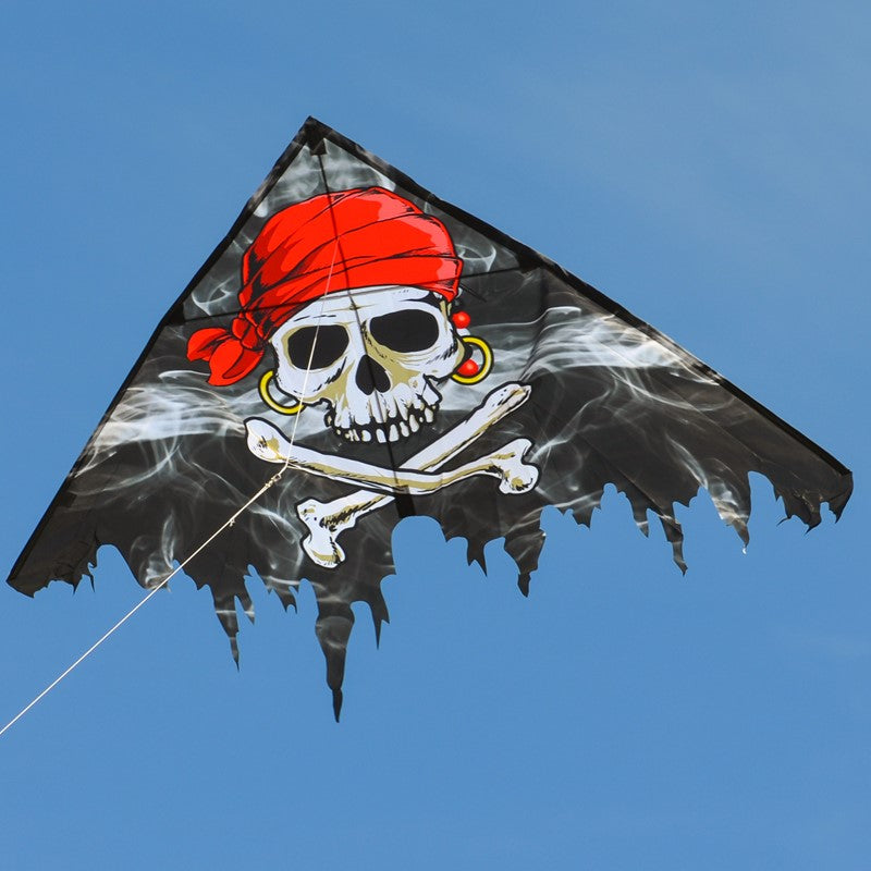 In The Breeze Smokin' Pirate Kite BLACK