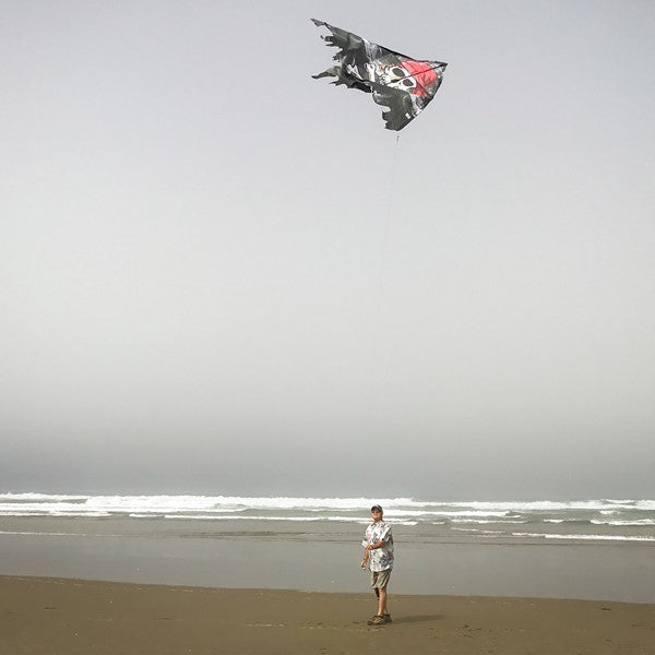 In The Breeze Smokin' Pirate Kite BLACK