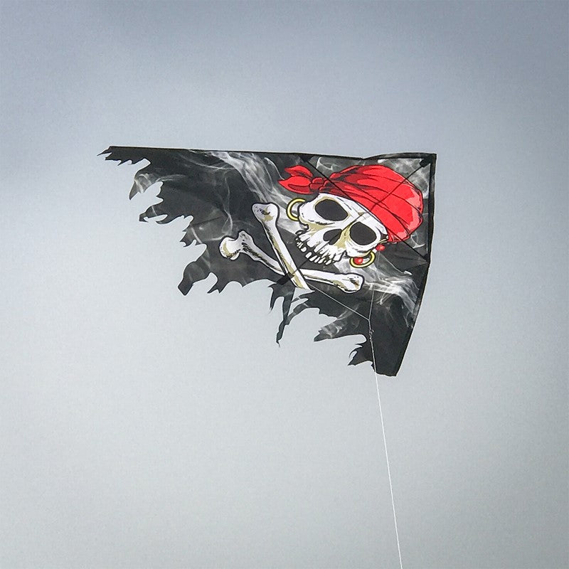 In The Breeze Smokin' Pirate Kite BLACK