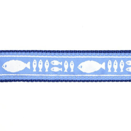 Preston Dog Collar Batik Fish BLUE / WHITE