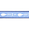 Preston Dog Collar Batik Fish BLUE / WHITE
