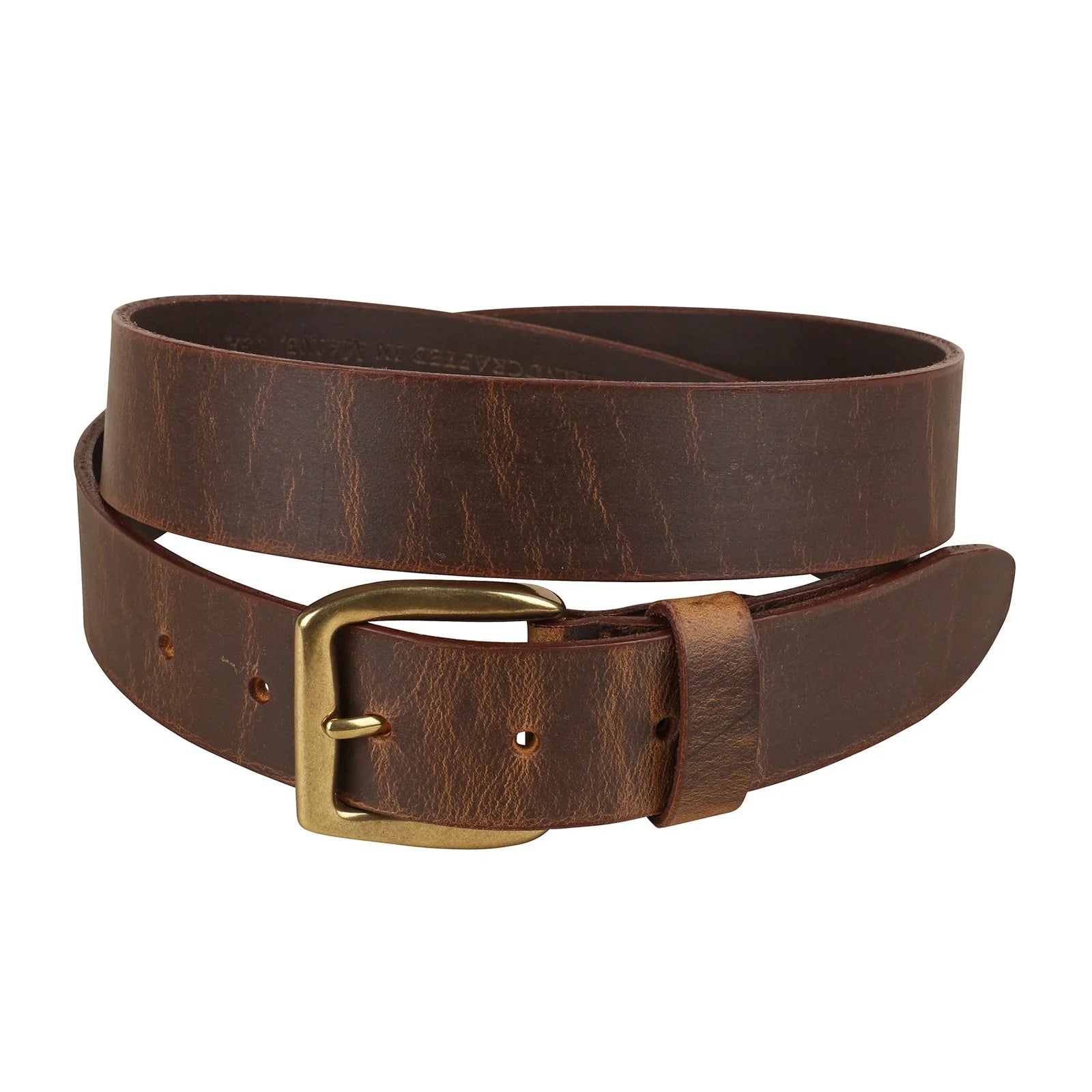 Belted Cow Folklore Distressed Leather Belt BROWN
