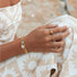 Pura Vida Enamel Wave Ball Bead Stretch Bracelet GOLD