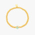 Pura Vida Enamel Wave Ball Bead Stretch Bracelet GOLD