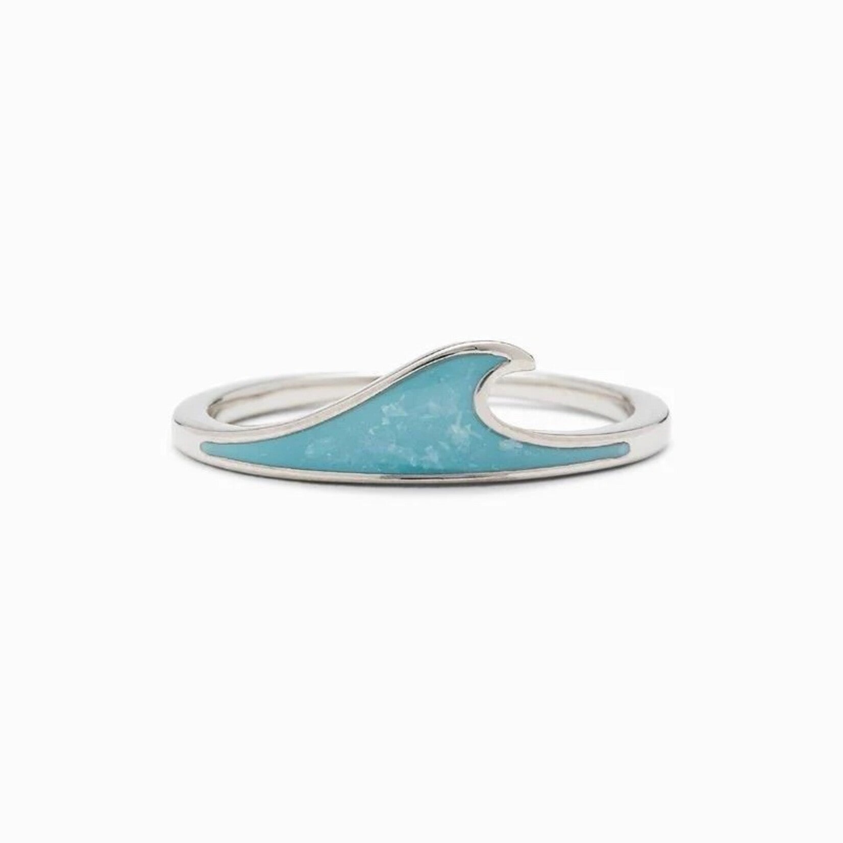 Pura Vida Mother of Pearl Wave Ring SILVER