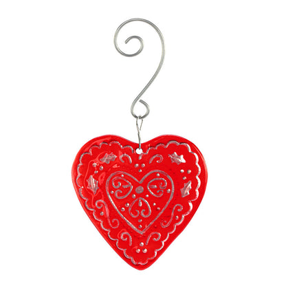 Demdaco Glass Ornament DECORATIVE HEART