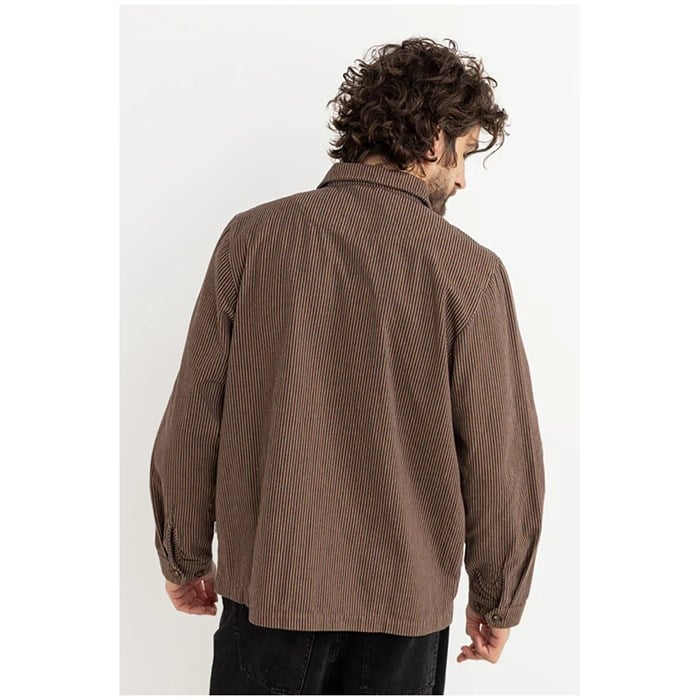 Rhythm M LS Hickory Stripe Work Shirt CEDAR