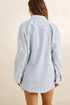 Rhythm W Vista Stripe Oversized Shirt BLUE