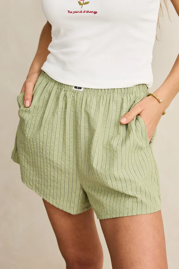 Rhythm W Vista Stripe Short OLIVE