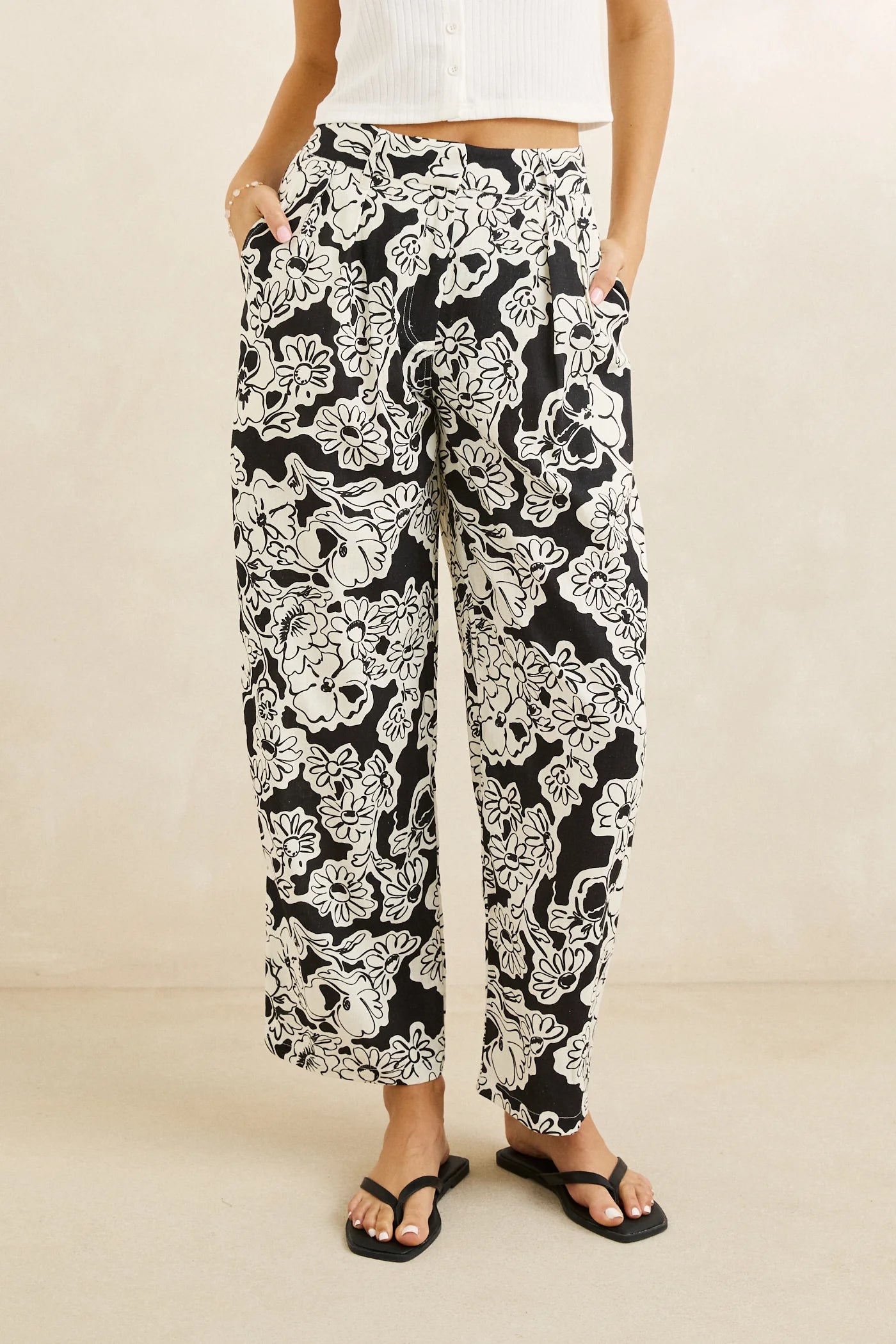 Rhythm W Georgia Floral Pant CREAM