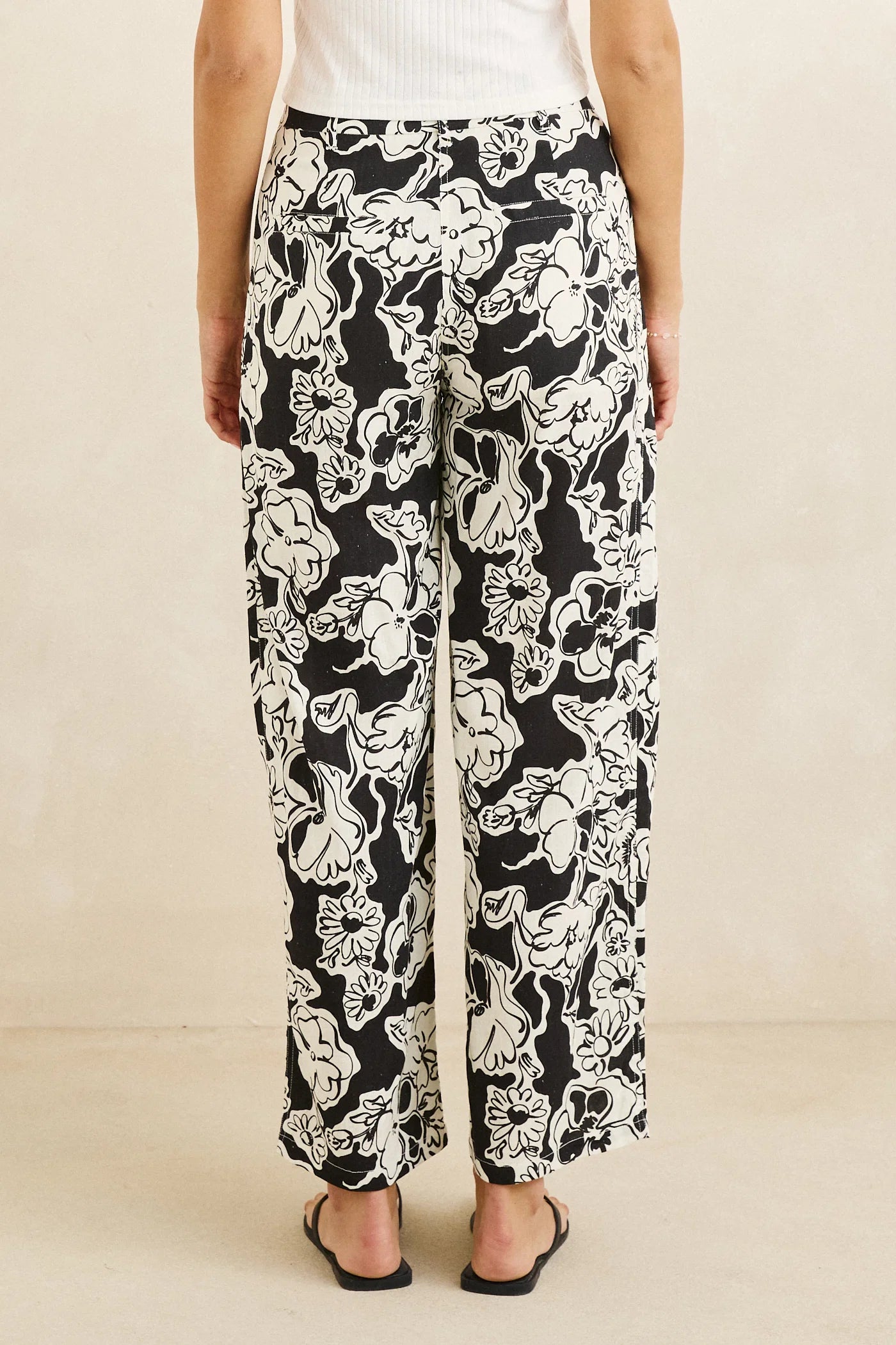 Rhythm W Georgia Floral Pant CREAM