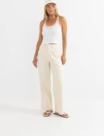 Rhythm W Rhythm Singlet Tank WHITE