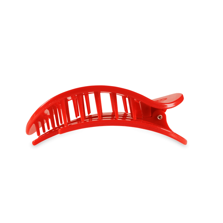 Teleties Medium Flat Round Clip RUDOLPH RED