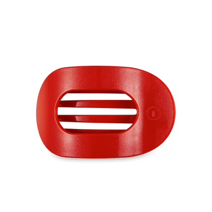 Teleties Medium Flat Round Clip RUDOLPH RED