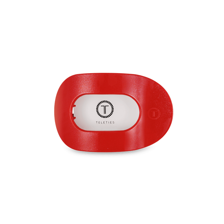 Teleties Small Round Flat Clip RUDOLPH RED