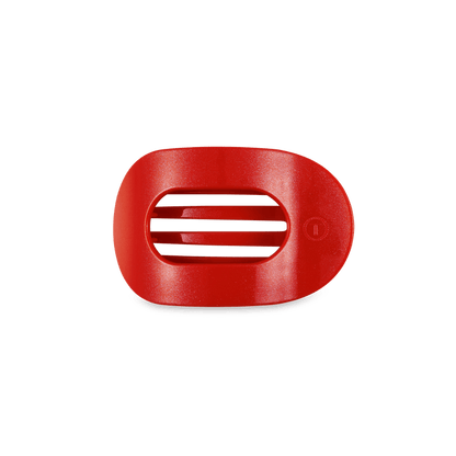 Teleties Small Round Flat Clip RUDOLPH RED