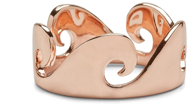 Pura Vida Thick Wave Band Ring ROSE GOLD