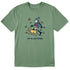 Life is M SS Crusher Tee Jake & Rocket Up 'n Autumn GRANITE GREEN