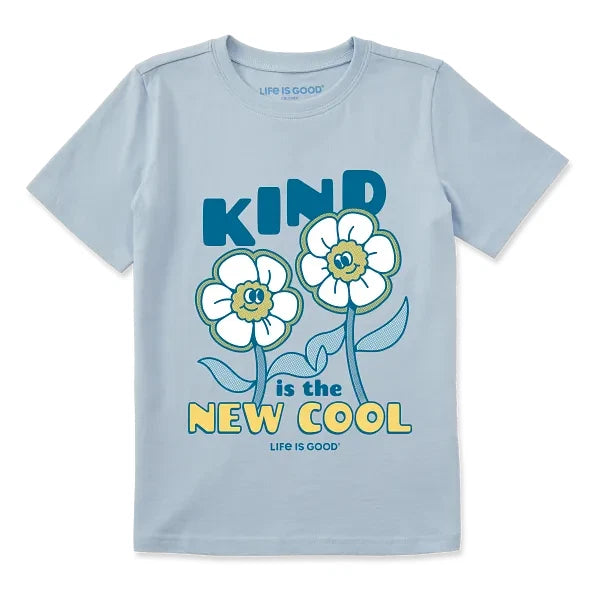 Life Is Good Kids SS Crusher Kind Is New Cool GLACIER BLUE