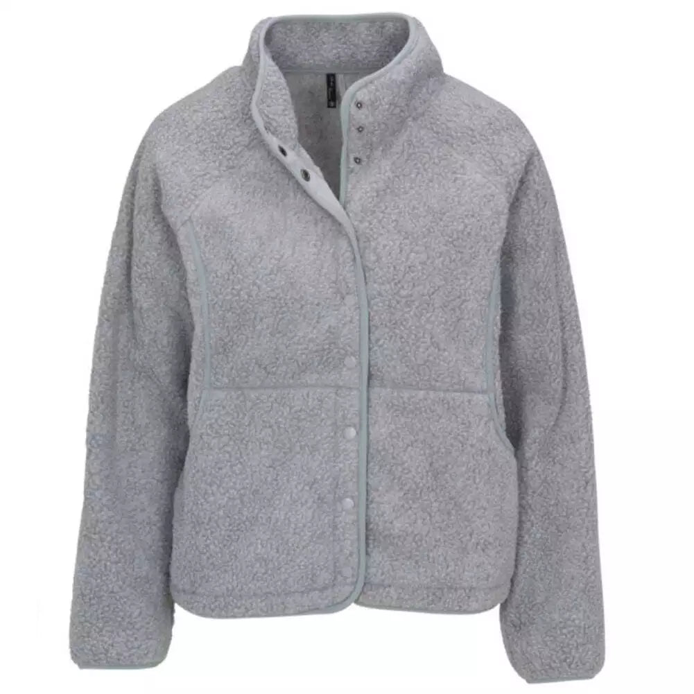 North River W Fleece Snap Front Short Jacket GRAY