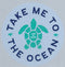 Life is Good 4" Circle Sticker Take Me To The Ocean GLACIER BLUE