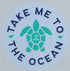 Life is Good 4" Circle Sticker Take Me To The Ocean GLACIER BLUE