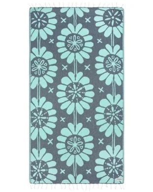 Sand Cloud Calico Beach Towel REG FLORIDA TEAL