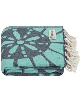 Sand Cloud Calico Beach Towel REG FLORIDA TEAL