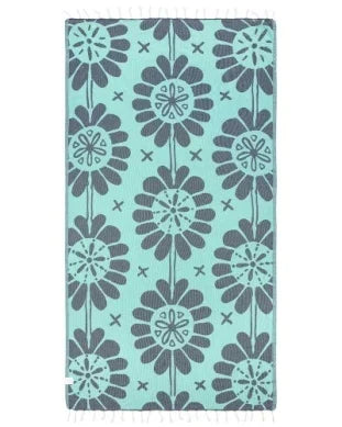 Sand Cloud Calico Beach Towel REG FLORIDA TEAL