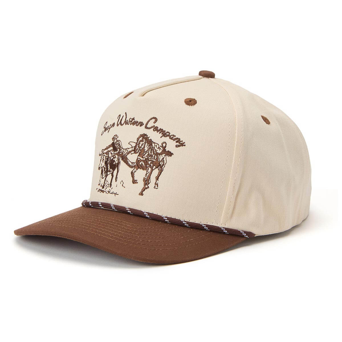 Seager Los Rios Canvas Snapback BROWN / CREAM