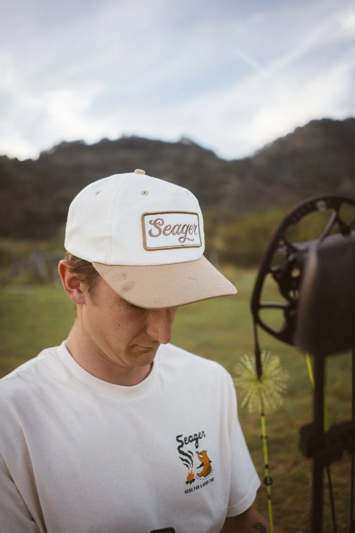 Seager Uncle Bill Hemp Snapback CREAM/NAVY