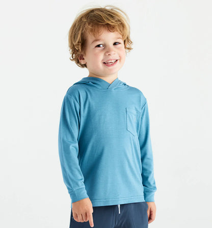 Free Fly Toddler Bamboo Shade Hoody BLUESTONE