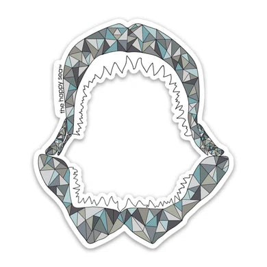 The Happy Sea 4" Shark Jaw Sticker