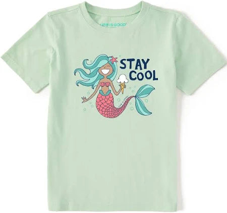 Life is Good Kids SS Crusher Stay Cool SAGE GREEN
