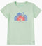 Life is Good W SS Crusher Lite Tie Dye Hibiscus SPEARMINT