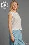 Umgee W Textured Stripe Tank LATTE